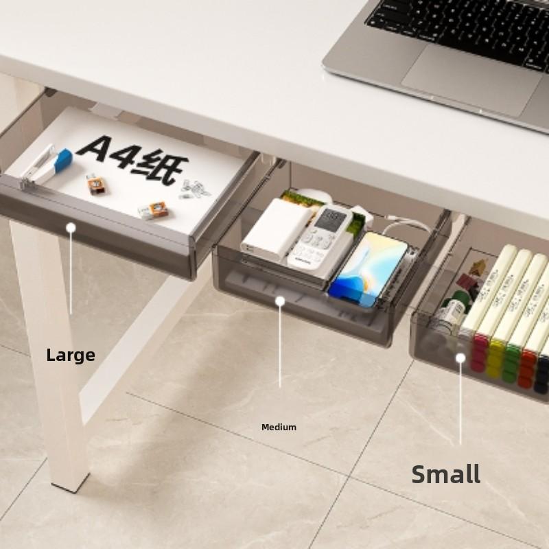 Large Thickened Under-Desk Drawer Storage Box Hidden Organizer for Office And Dorm Miscellaneous Desk Storage Solution