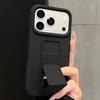 Compatible Silicone Case with Folding Stand and Back Strap for iPhone 16/17 Pro Max