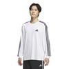 Adidas Wording Pack Loose Fit Heavy Single Jersey Long Sleeve T-Shirt JUP88-JW6937 (White/M/Men's)