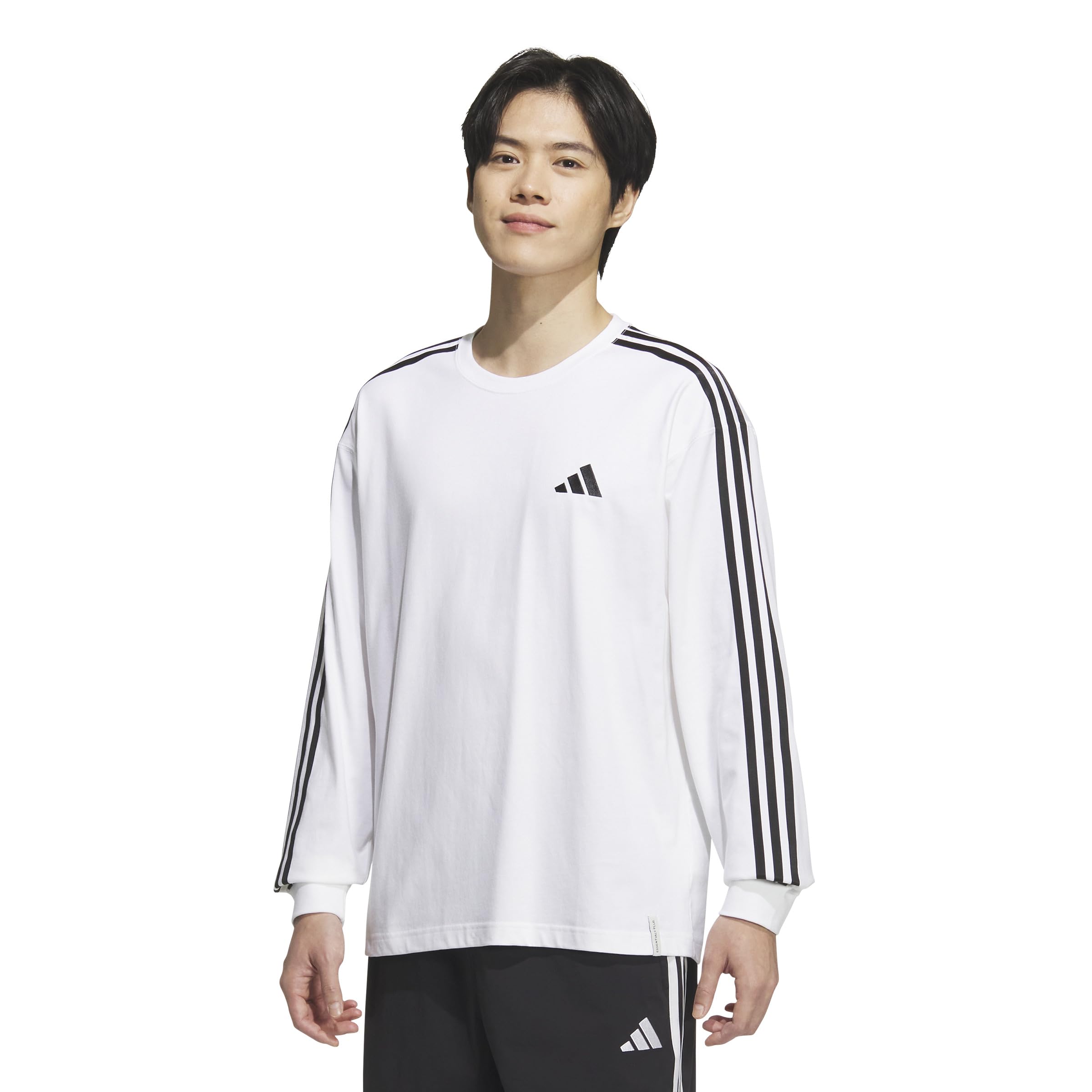 adidas Wording Pack Свободный крой Тяжелый однотонный джерси Лонгслив JUP88-JW6937 (Белый/М/Мужской)