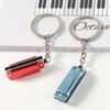 Woodwind Instruments Bag Pendant Harmonic Keyring Hanging Pedants Keys Holder Harmonica Keychain
