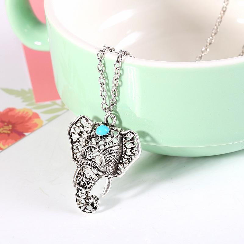 Retro Ethnic Style Turquoise and Agate Necklace