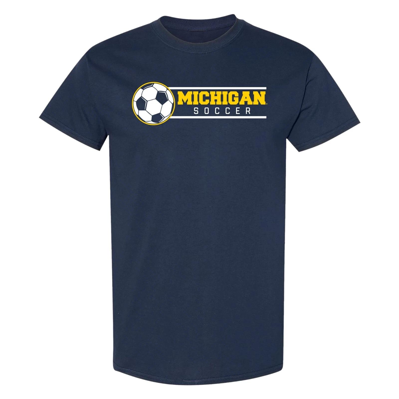Michigan Soccer Spotlight T-Shirt - Navy S