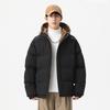 Winter New Cotton-padded Clothes Men's Couple Hooded Thickened Coat Korean Version Bread Clothes Cotton Clothes Trendy Solid Color Casual Coat