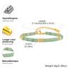 Elegant Green Aventurine Beaded Bracelet, 18K Gold PVD Stainless Steel, Waterproof Non-Tarnish Summer Jewelry