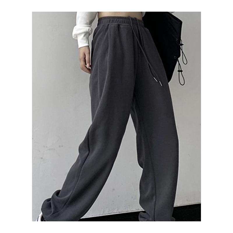 New Arrival Elastic Waist Casual Pants Women High Waist and Thin American Design Versatile Sports Long Pants