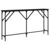 Console Table Black Oak Effect 140 X 23 X 75 Cm