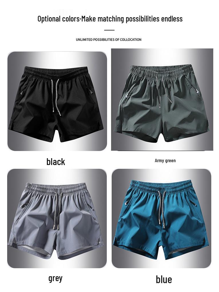 Men's Quick-Dry Ice Silk Casual Shorts - Versatile Summer Fashion for All Ages