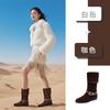 Retro stacking boots autumn and winter new thick heel buckle western cowboy knight boots casual boots