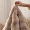 1pc Bubble Fleece Fabric Round Simple Solid Color Premium Soft Fluffy Easy To Clean Furry Warm Cute Indoor Decorative Carpet Suitable