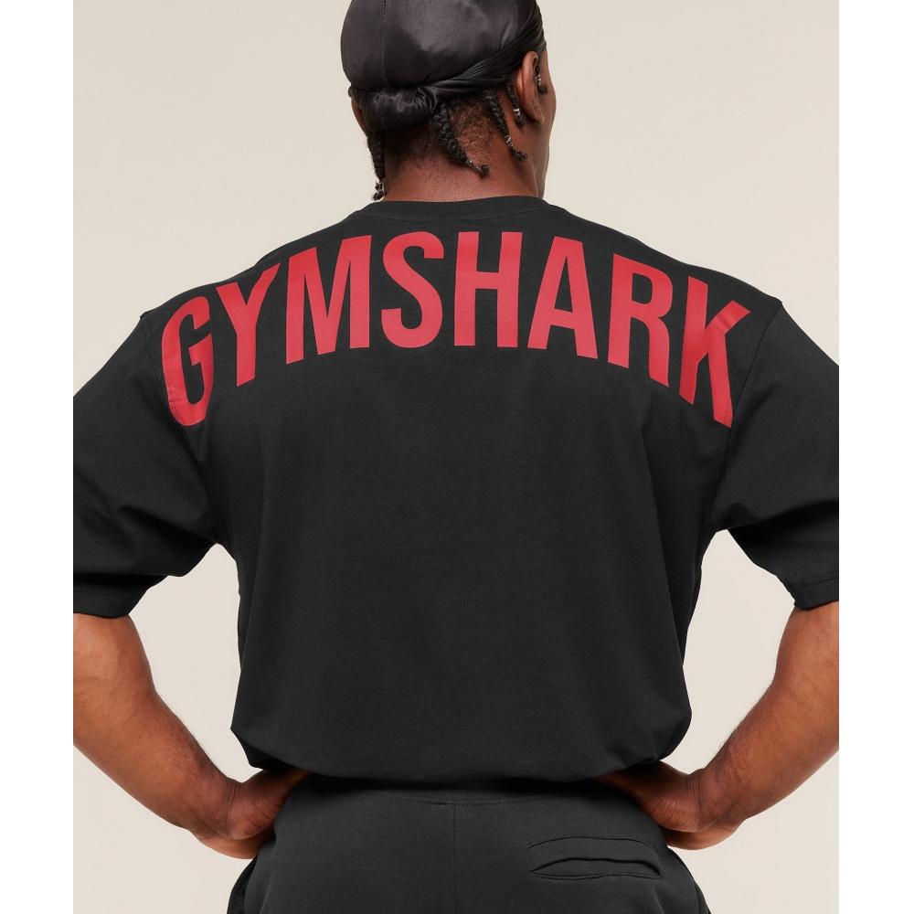 Gymshark Power T shirT Black condiTioning Red A4b9w Bc1d