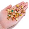 2pcs Stainless Steel Enamel Flower Charm Plant Sunflower Rose Daisy Necklace Bracelet Pendant Component DIY Craft Jewelry Making