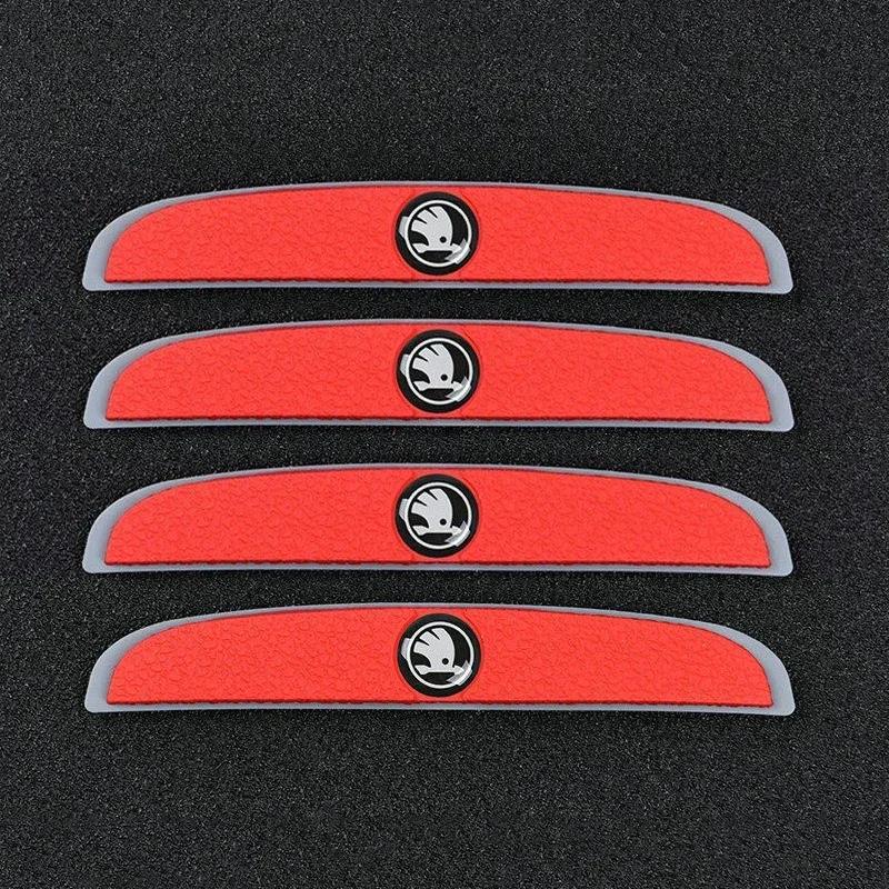 HLLQ9 Car Sticker Door Edge Guards for Skoda Rapid Vision Superb Fabia Kodiaq Karoq Octavia RS Yeti Protection Strip Scratch Collision