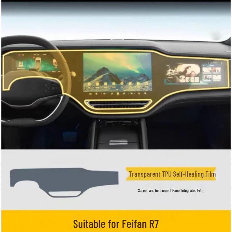 Feifan R7 2022-2024 Interior Protection Set: Dashboard, Navigation Screen & Center Console Films