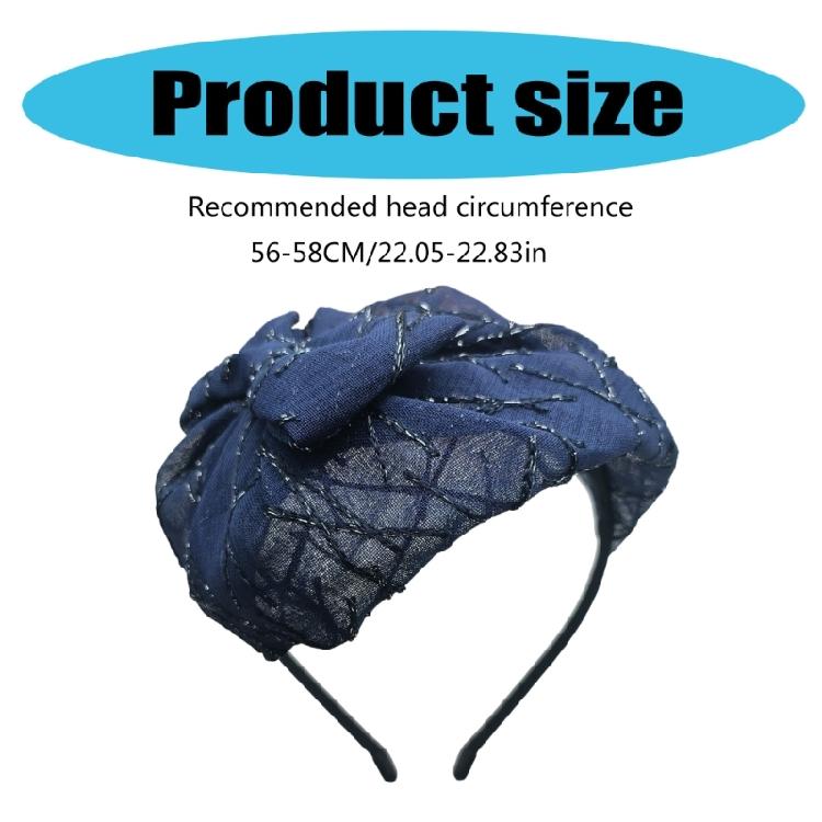 Stylish Bowknot Fascinator Hat Headband Bows Headwear Halloween Party Headpiece Vintage Hair Accessories for Women Girls