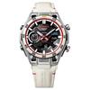 Casio EDIFICE 100 Meters Waterproof Solar Quartz Genuine Leather Strap Men's Watch Gray Dial ECB-2300HR-1A