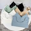 Korean Summer Ice Silk Seamless Camisole with Chest Pads Women's Anti-Exposure Stylish Back Vest