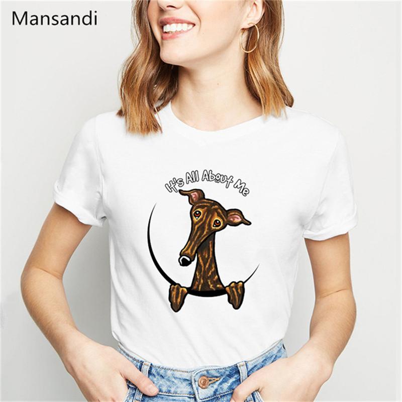 Vintage Circle Greyhound Dog Print T Shirt Women Cute Pet Graphic Short Sleeve Casual Summer Dog Lover Streetwear Tee
