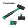 Non-elastic Rubber Hammer Half Hole Flat Top Black Installation Leather Hammer Hand Tools Power Tool Accessories
