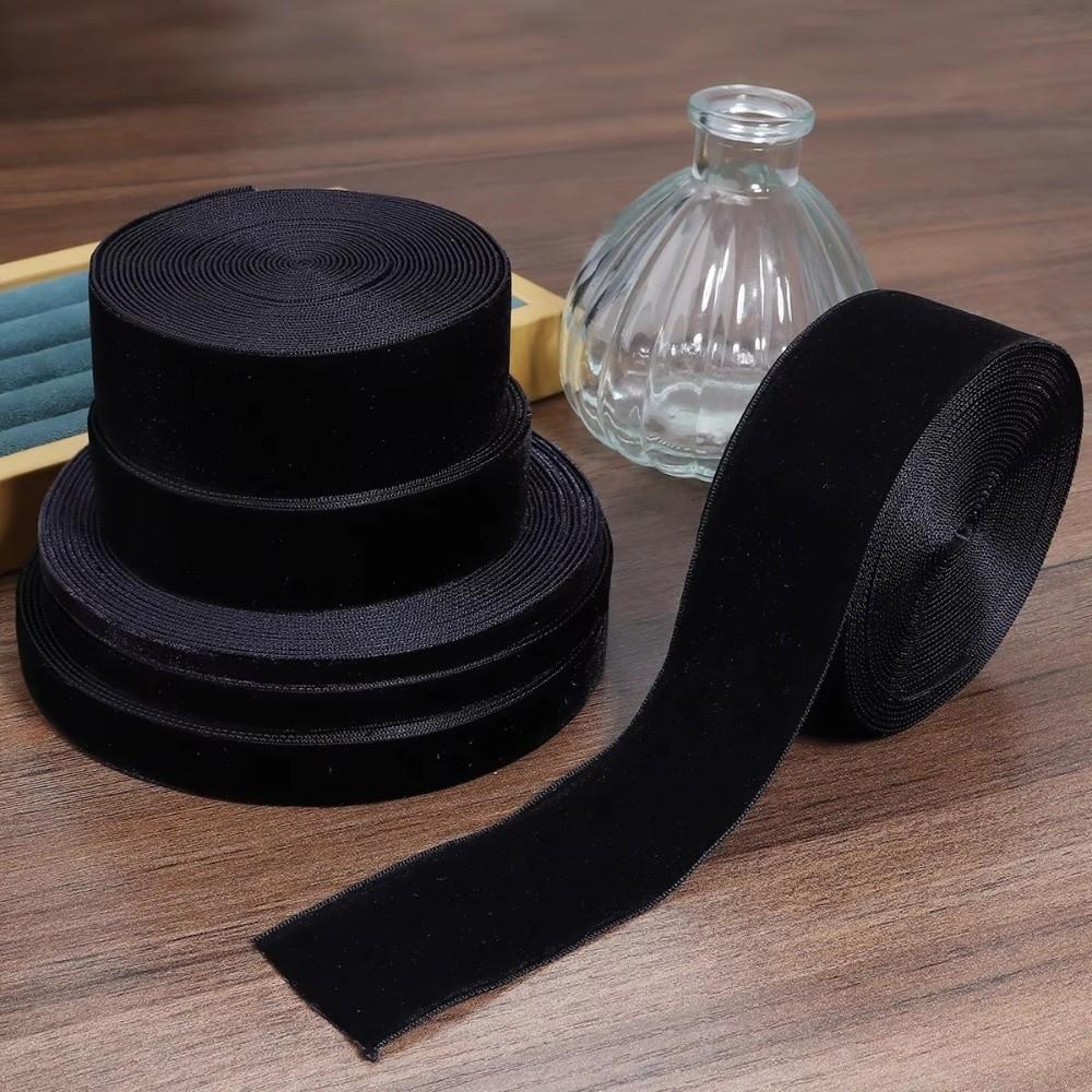 New 5 Yards Velvet Ribbon DIY Single-Sided Gift Wrapping Ribbon 6/10/15/20/25/40mm Handmade Velour Ribbons Bow Flower Bouquet