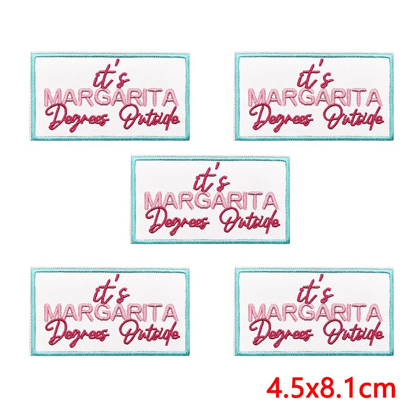 10pcs /Lots Pink Cartoon English Letter Embroidered Patches Diy Jackets Backpack Sew Badges Iron On Patches For Clothing Stickers 