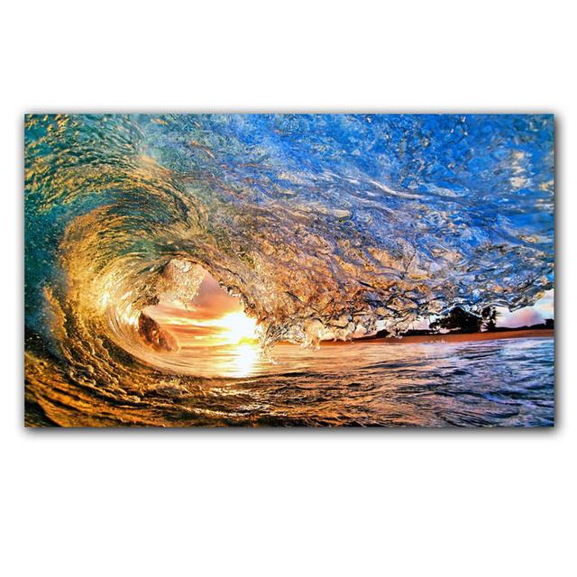 

Пейзаж, картина маслом, цветной серфинг, художественный постер, подарок, холст, картина для гостиной, коридора, украшение дома, фреска без рамки 20*40cm