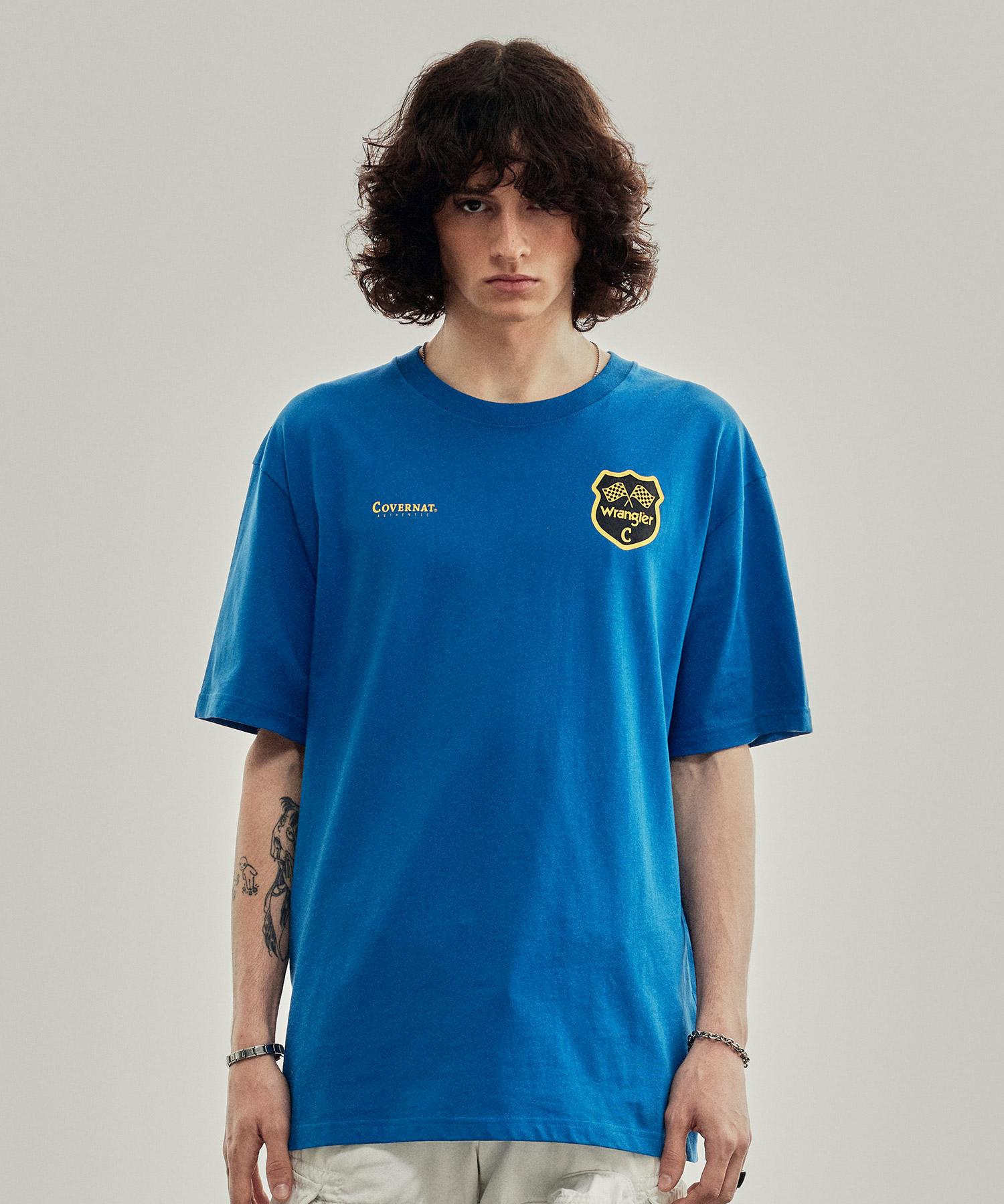 Covernat [Covernat X Wrangler] 08 Vintage T-Shirt Blue M