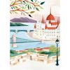 World Travel City Poster Landscape Greece Italy Florence Paris France Canvas Print Painting Wall Art Living Room Home Decorative