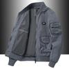 2025 Men's Casual Loose Cotton Bomber Jacket with Baseball Collar - Autumn/Winter Style