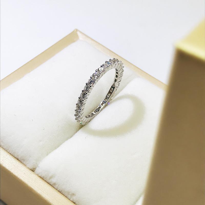 Over 120 Styles Korean style zircon diamond ring women's 925 sterling silver spring and summer niche light luxury high-end index finger ring open ring