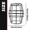 Metal Wire Lampshade Bulb Cage Guard Hanging Light Cover for Pendant Restaurant Hotel