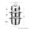 Supor 3-Layer 304 Stainless Steel Steamer Pot