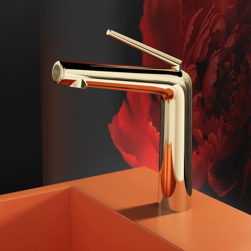 Bathroom Basin Faucet Hot and Cold Crane Brass Sink Mixer Single Lever Sink Faucet Water Faucet Crane Brush Gold
