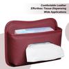 Car Tissue Holder Leather Napkin Case Organizer Car Napkin Holder For Seat Back Armrest Console Sun Visor SUV Truck Home