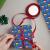 Folded Christmas Wrapping Paper, Funny Cartoon Green Xmas Holiday Wrapping Paper, Christmas Art Paper For DIY Birthday New Year Gift Packing Decor