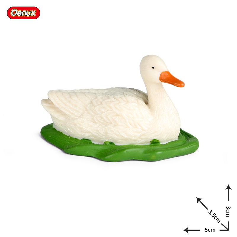 Oenux Poultry Model Simulation Goose Swan Gaggle Duck Flock Action Figures Farm Animals Figurine Miniature Education Kids Toy
