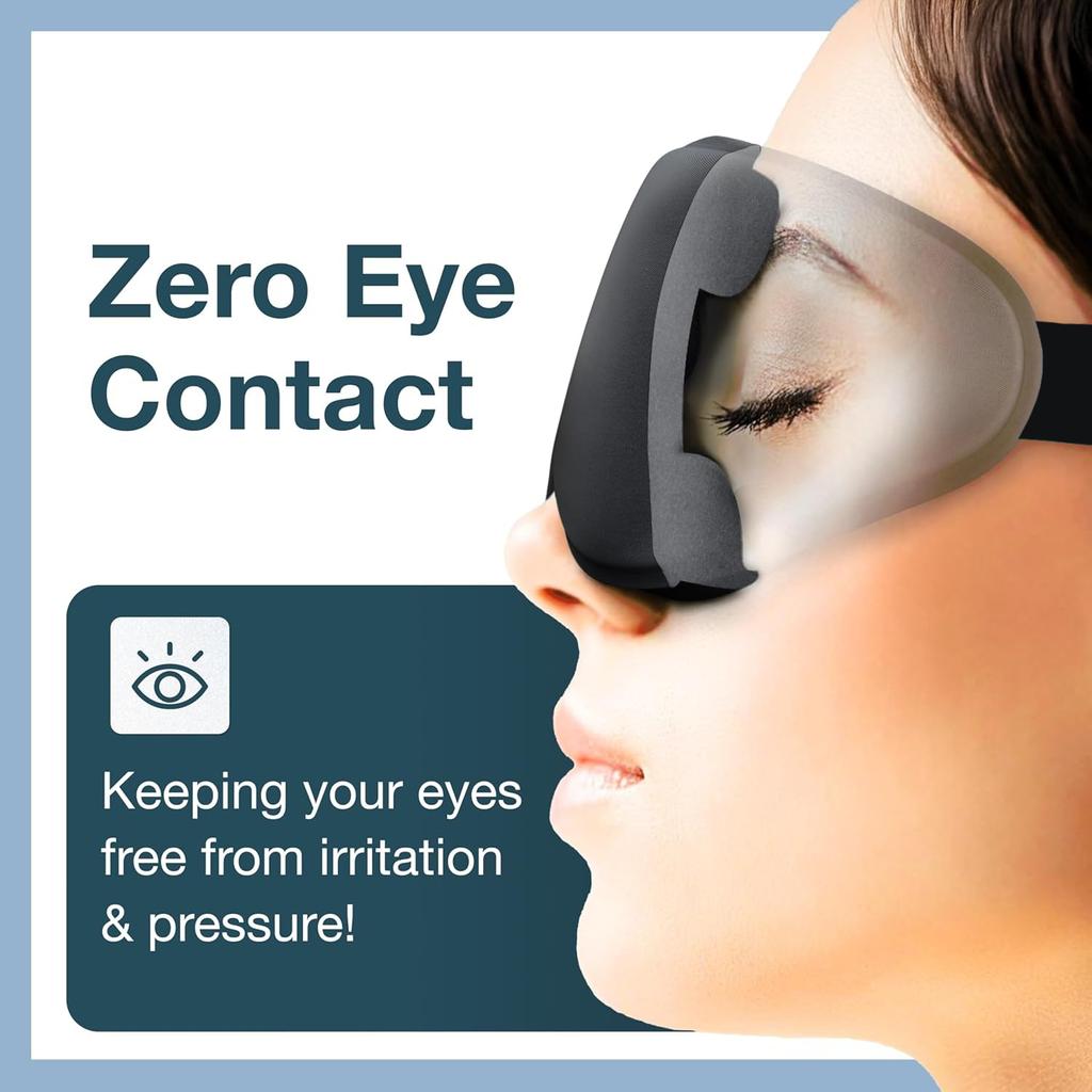 3D Contoured Sleep Mask 100% Light Blocking Eye Mask Ultra-Soft Skin-Friendly Material Breathable Eye Cover For Rest Travel Yoga