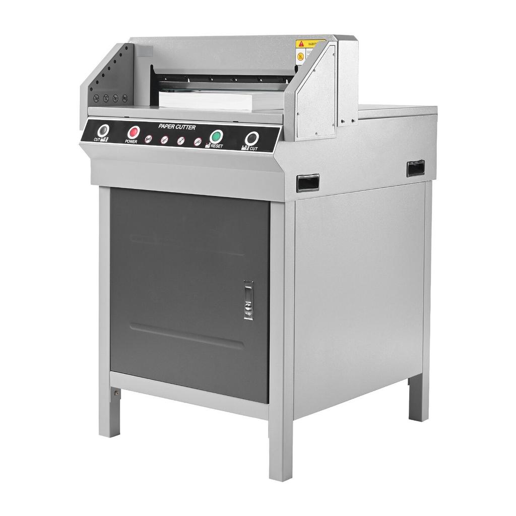 Electric Paper Cutter, Heavy Duty Metal Paper Cutter Machine, 450 mm Cutting Width, 40 mm Cutting Thickness, Electric Guillotine Trimmer with Infrared