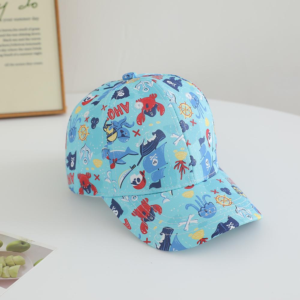 Children's hats men and women dinosaur excavator pirate racing cap spring and autumn sun visor baseball cap