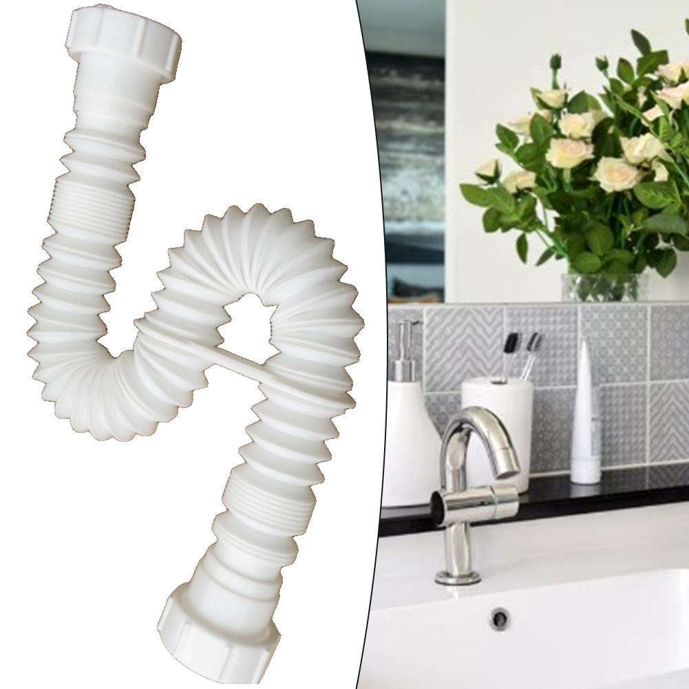 Double-Headed Pipe Sink Drain Pipe Flexible Pipe Connector For 45mm Inlet Diameter Double-Headed Water Pipes Kit Drain Connector