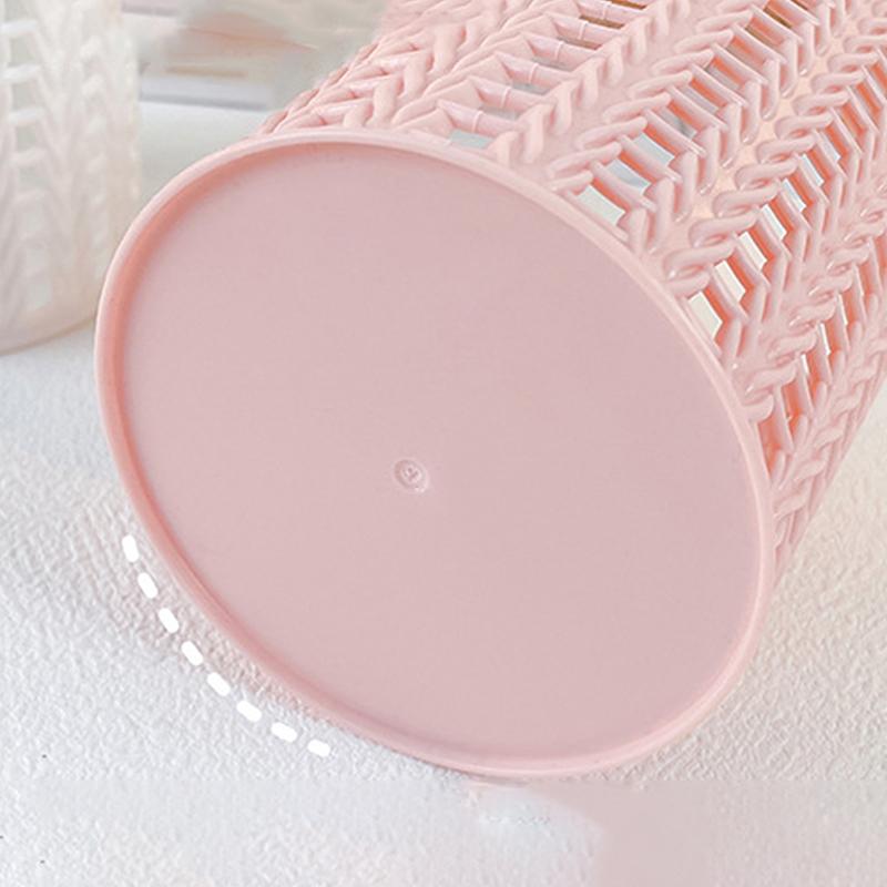 Creative Rattan Plastic Pen Holder Multi-Functional Hollow Boxes Desktop Office Stationery Bucket Pencil Container Storage Box