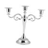3 Arms Metal Candle Holder European   Candelabra Wedding Candlestick Home Decor (Gold)