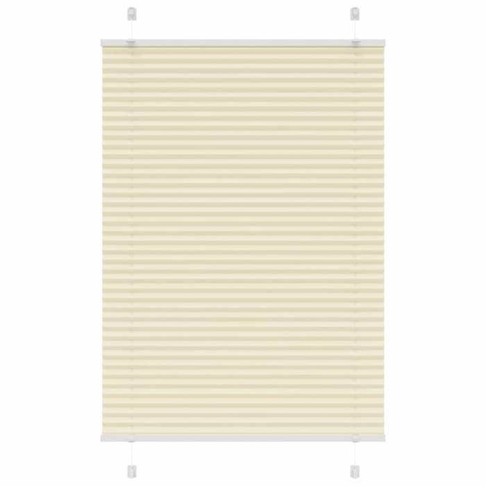 VidaXL Store plissé crème 90x100 cm largeur du tissu 89,4 cm polyester, store plissé de fenêtre, store accordéon, store 4015277