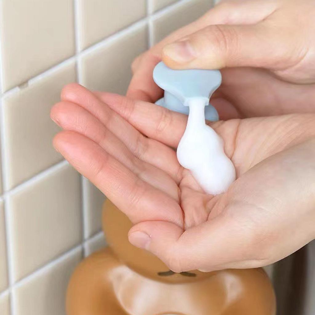 Schaumpumpe Flasche Niedliche Bärenform Große Kapazität Schaumseifenspender Flasche für Gesichtsreiniger Körperreiniger Handseife