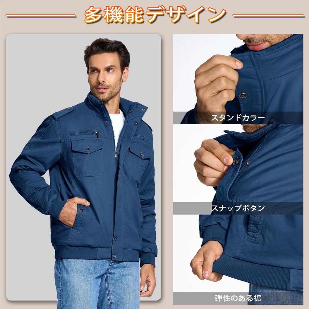 KEFITEVD Winter Motorcycle Windproof and Workwear Stylish Warm and Thermal Mod Coat with and Fleece Dark Size 3XL Men's Jacket, Cold-Resistant,