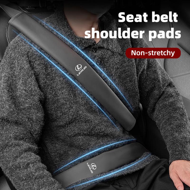 Extended Leather Seat Belt Shoulder Pads Safetybelt Protective Cover For Lexus IS250 IS200 CT200h GS300 LS430 RX450h LX570 IS300