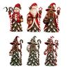 Christmas Witch Collectibles Santa Claus/Snowman/Witch Figurine with Tree Skirt Design, Table Centerpiece Decorative Figurines for Mantel Christmas,
