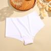 FINETOO Women Ice Silk Panties High-Waist Underwear Seamless and Traceless Briefs Solid Color Lingerie