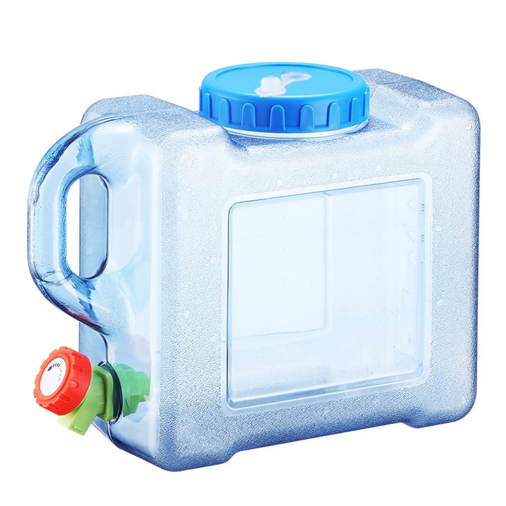 5L-20L Portable Tank Container Leak Proof Large Capacity Water Container Square Beverage Water Container with Faucet for Outdoor