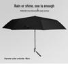 PARACHASE Ultralight 7-Rib Automatic Umbrella with 30D Black Coating for UV Sun Protection